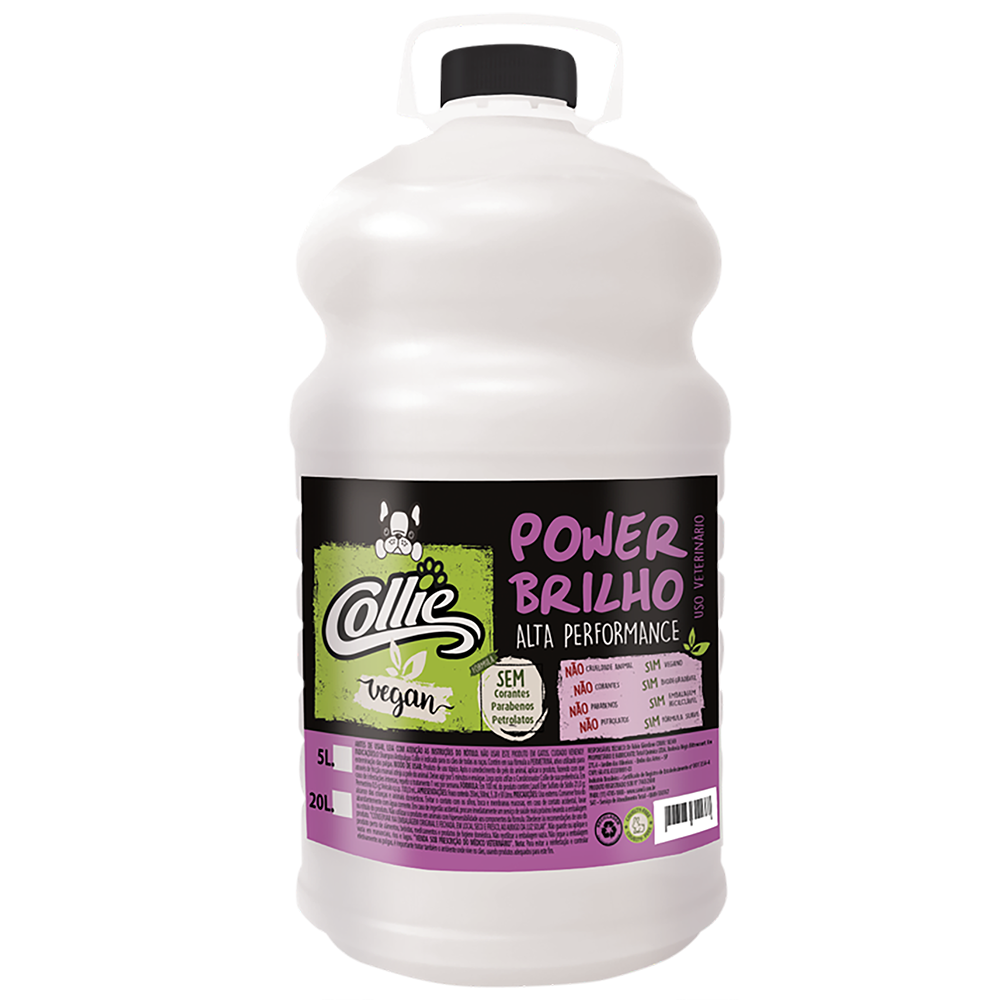 Shampoo Power Brilho Collie Vegan 5 Litros Vegan