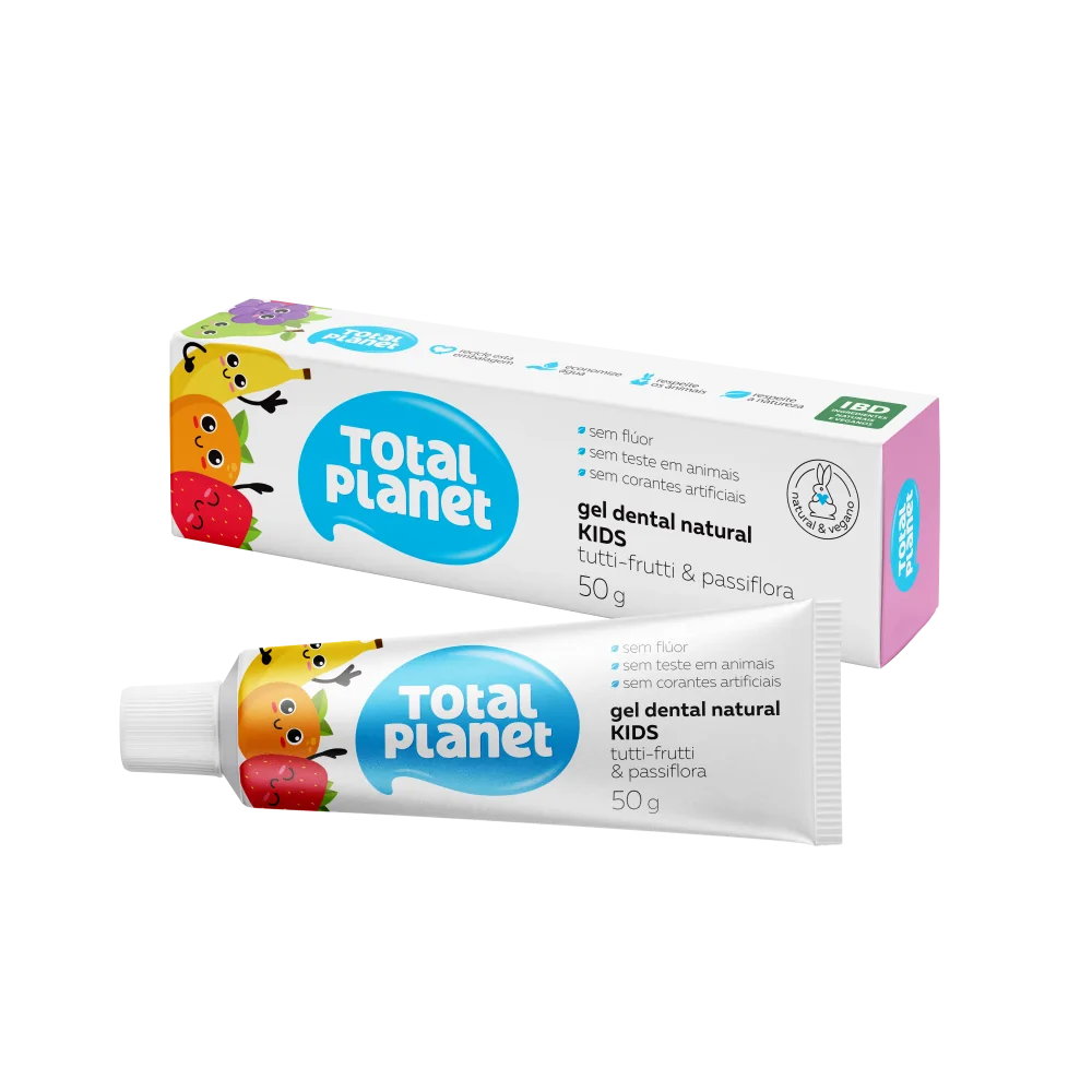 Creme Dental Natural Baby Kids Total Planet - Tutti-Frutti e Passiflora 50g