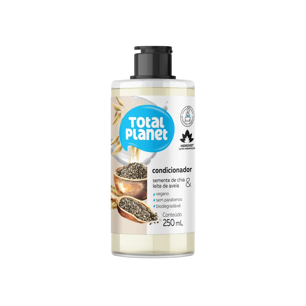 Condicionador Total Planet Sem Sal - Semente de Chia e Leite de Aveia 250mL