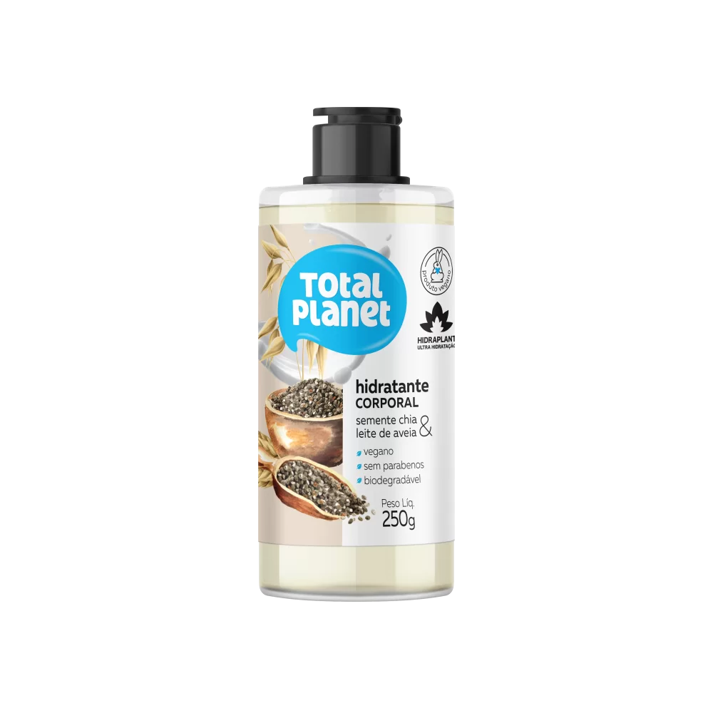 Hidratante Corporal Total Planet - Semente de Chia e Leite de Aveia 250mL