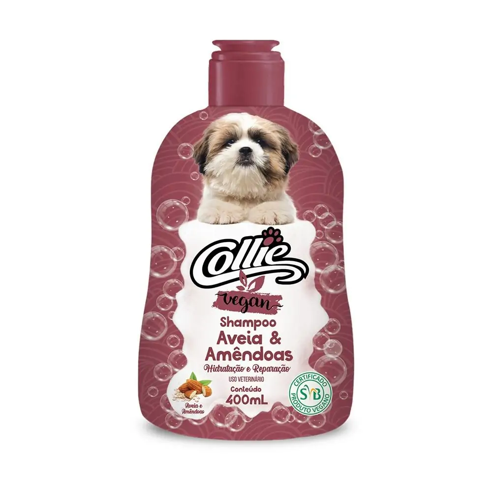 Shampoo Aveia e Amêndoas Collie Vegan 400mL